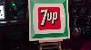 7up Double Sided Metal Hanging Vintage Advertising Sign Sold For 295