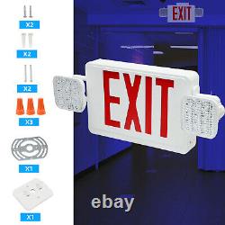 8 Pack Double Sided LED Emergency EXIT Sign, Two LED Lights, Backup Battery