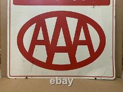 AAA Approved Campground Sign Car Truck Gas Oil Garage Double Sided Metal