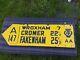 Aa Vintage Double Sided Enamel Sign 1930's Wroxham Cromer Fakenham A147 Norwich