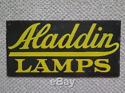 ALADDIN LAMPS DOUBLE SIDED ENAMEL SIGN c1920s to 1930s