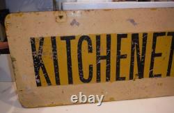 ANTIQUE/VINTAGE HAND PAINTED SIGN KITCHENETTES DOUBLE SIDED 29x 11 3/4