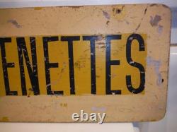 ANTIQUE/VINTAGE HAND PAINTED SIGN KITCHENETTES DOUBLE SIDED 29x 11 3/4