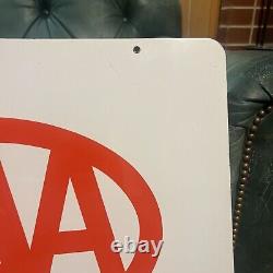 Aaa Emergency Service Gas Oil Advertising Sign Double Sided