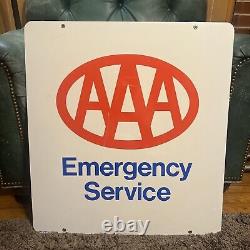 Aaa Emergency Service Gas Oil Advertising Sign Double Sided