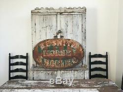 Aafa Antique Metal Horse Shoeing Advertising Double Sided Trade Sign Folk Art