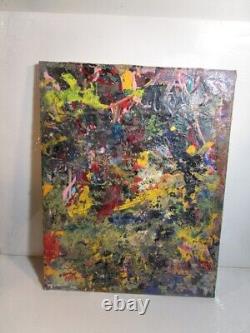 Abstract paintings on canvas original signed musk yai art 11X14 DOUBLE SIDED