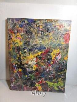 Abstract paintings on canvas original signed musk yai art 11X14 DOUBLE SIDED