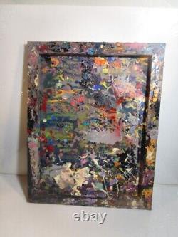 Abstract paintings on canvas original signed musk yai art 11X14 DOUBLE SIDED