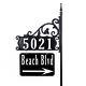 Address America Boardwalk Double-sided Reflective Address Sign With Name Rider