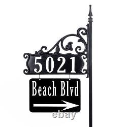 Address America Boardwalk Double-Sided Reflective Address Sign With Name Rider