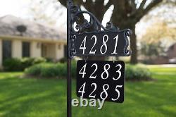 Address America Boardwalk Double-Sided Reflective Address Sign With Name Rider
