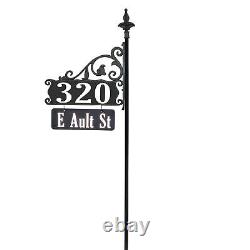 Address America Boardwalk Double-Sided Reflective Address Sign With Name Rider