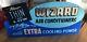 Air Conditioner Sign Vintage Wizard Old Double-sided 1940's Department Store