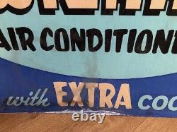 Air Conditioner Sign Vintage Wizard Old Double-Sided 1940's Department Store