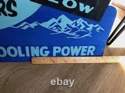 Air Conditioner Sign Vintage Wizard Old Double-Sided 1940's Department Store