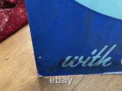 Air Conditioner Sign Vintage Wizard Old Double-Sided 1940's Department Store