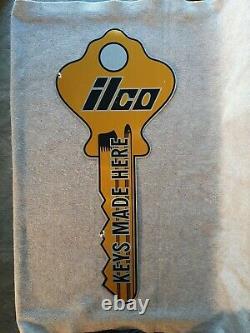 Aluminum Double Sided Diecut Key Sign advertising ILCO International Lock Co