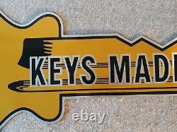 Aluminum Double Sided Diecut Key Sign advertising ILCO International Lock Co