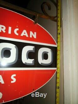 Amoco gasoline Double sided Metal sign USA With Bracket