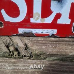 Antique 1917 rare Double sided Porcelain Willard Battery Service Sign #2 Antique 1917 rare Double sided Porcelain Willard Battery Service Sign #2