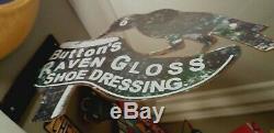 Antique 1930's Metal Advertising Double Sided Metal Sign