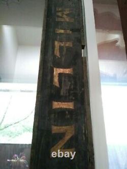 Antique 19th Century MILLINERY Wooden Trade Sign BlackSmith Double Sided Sign