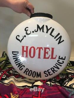Antique Advertising L. E. MYLIN HOTEL DINING ROOM SERVICE GLOBE DOUBLE SIDED