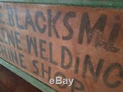 Antique Double Sided Blacksmith Welding Trade Sign