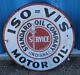 Antique Double Sided Iso-vis Standard Oil Indiana Motor Oil Advertising Round