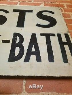 Antique Double Sided Tourist Trade Sign Rooms Bed Bath From Adirondack