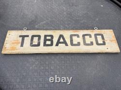 Antique Double Sided Wooden TOBACCO Store Sign General Store Advertising