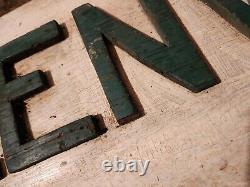 Antique Greenview Sign Wood double sided hanging Motel Country Club