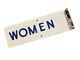 Antique Porcelain Double Sided Women Ladies Rest Room Flange Sign