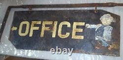 Antique Sales Office Pointer Sign Advertising Double sided hand painted Funny