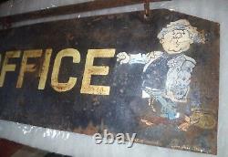 Antique Sales Office Pointer Sign Advertising Double sided hand painted Funny