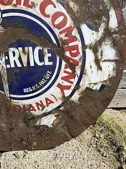 Antique Standard Oil Porcelain Paddle Sign Double Sided Original