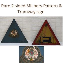 Antique Tramway Tram Sign & Milners Patent-Holdfasts Safe- original double sided