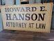 Antique Wood Painted Lawyer Sign Double Sided