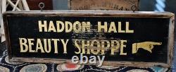 Antique Wooden Double-Sided Directional Trade Sign