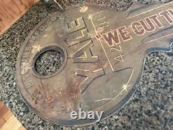 Antique Yale & Towne Key Padlock Metal Double Sided Advertising Sign with Hangers