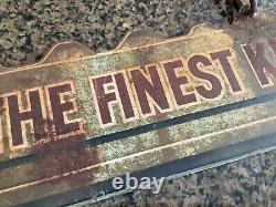 Antique Yale & Towne Key Padlock Metal Double Sided Advertising Sign with Hangers