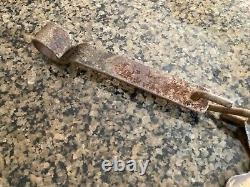 Antique Yale & Towne Key Padlock Metal Double Sided Advertising Sign with Hangers
