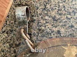 Antique Yale & Towne Key Padlock Metal Double Sided Advertising Sign with Hangers