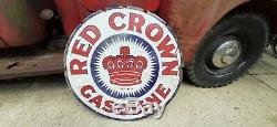 Antique early porcelain double sided red crown