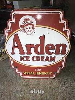 Arden Ice Cream Double Sided Porcelain Sign