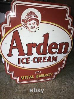 Arden Ice Cream Double Sided Porcelain Sign