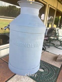 Authentic 10 GAL. Double-Sided Vintage OIL CAN Magnolia MOTOR OIL TULSA