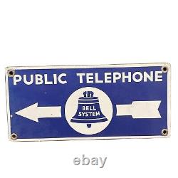 Authentic & Original Bell System' Double Sided Porcelain 12x6 Inch Sign