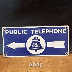 Authentic & Original Bell System' Double Sided Porcelain 12x6 Inch Sign